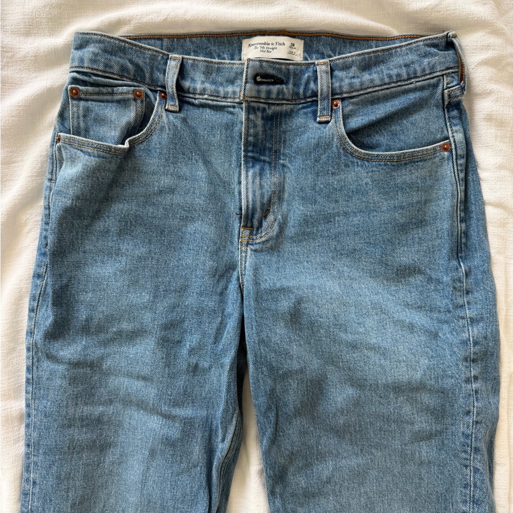 Abercrombie & Fitch Light Blue Straight Leg Jeans